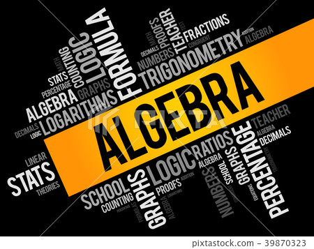 Algebra word cloud collage 39870323