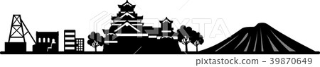Kumamoto silhouette Kumamoto silhouette 39870649