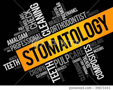 Stomatology word cloud collage 39871831