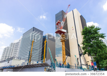 Construction site of office town Construction site of office town 39872354