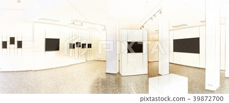 Illustration Artwork of a exhibition Art gallery 39872700