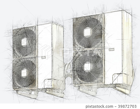 Illustration from a exterior air conditioner Illustration from a exterior air conditioner 39872703