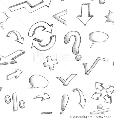 Mathematics and punctuation symbols. Seamless 39873572