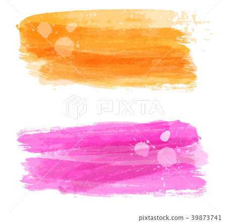 Watercolor brushed banners Watercolor brushed banners 39873741