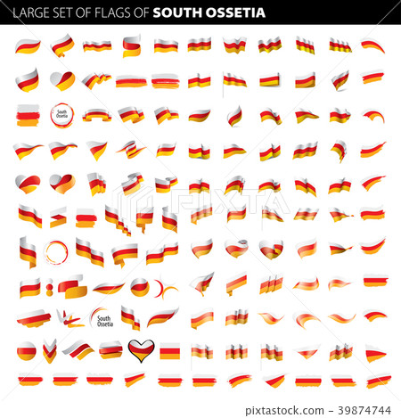 South Ossetia flag, vector illustration South Ossetia flag, vector illustration 39874744