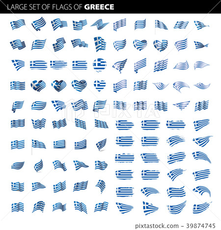 Greece flag, vector illustration Greece flag, vector illustration 39874745