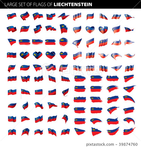 liechtenstein flag, vector illustration 39874760