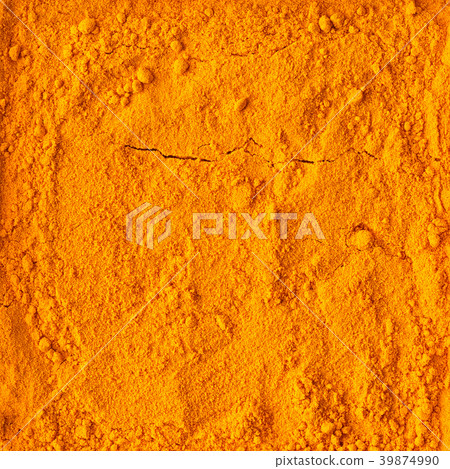 Turmeric powder texture background. Top view 39874990