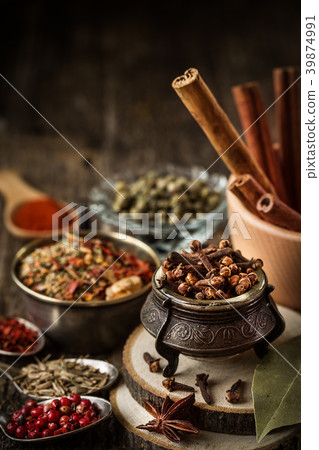 Still life.Composition with different types of spi 39874991