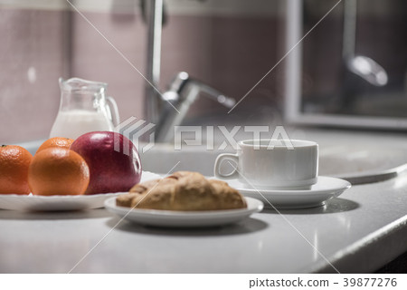 healthy Breakfast in the kitchen with coffee healthy Breakfast in the kitchen with coffee 39877276