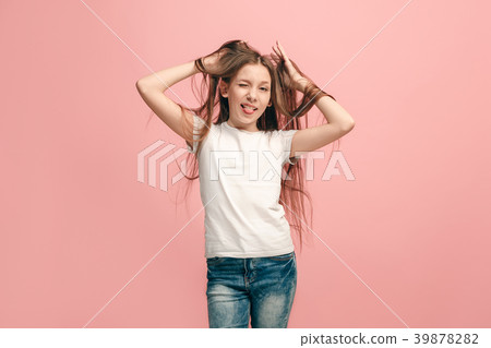 The squint eyed teen girl with weird expression 39878282