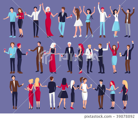 Icon of Dancing People Vector Illustration Icon of Dancing People Vector Illustration 39878892