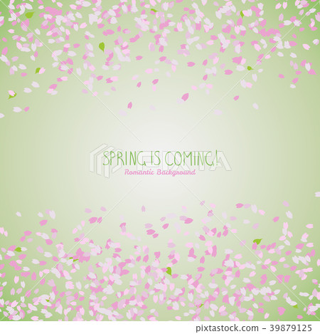 Simple romantic frame for text. Sakura petals. Simple romantic frame for text. Sakura petals. 39879125