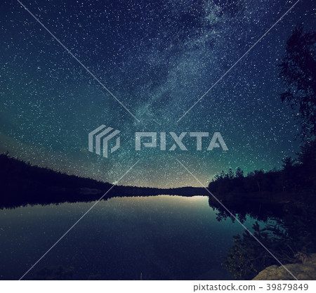 Lake at night 39879849