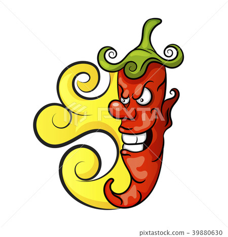 Angry chili pepper mexican 39880630