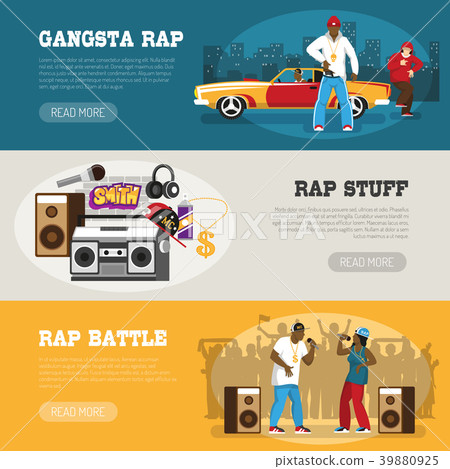 Rap Music 3 Flat Banners Rap Music 3 Flat Banners 39880925