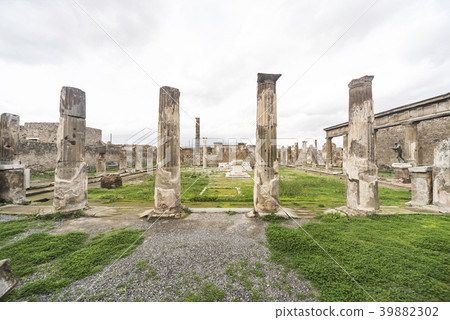 Pompeii ruins Apollo temple scenery 39882302