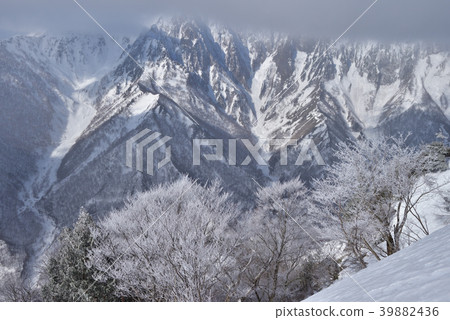從Shirakami門頂部附近的冰和雪谷東邊岩石牆壁 39882436