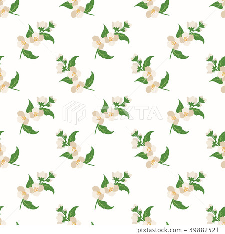 Seamless background botanic flower leaf plant 39882521
