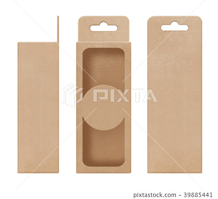 box, packaging, box brown hanging cut out window box, packaging, box brown hanging cut out window 39885441