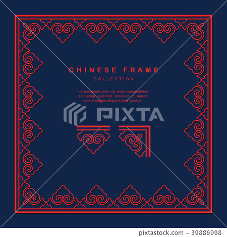 Retro Traditional Chinese Frame Tracery Design Retro Traditional Chinese Frame Tracery Design 39886998