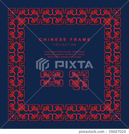 Retro Traditional Chinese Frame Tracery Design Retro Traditional Chinese Frame Tracery Design 39887020