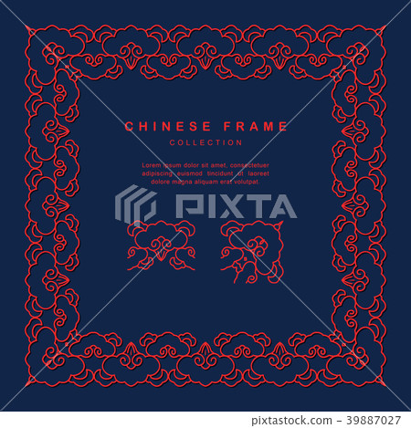 Retro Traditional Chinese Frame Tracery Design Retro Traditional Chinese Frame Tracery Design 39887027