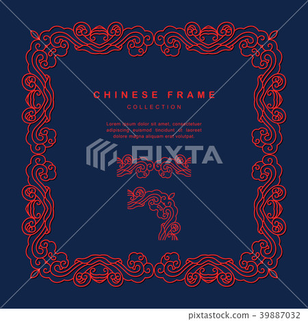 Retro Traditional Chinese Frame Tracery Design Retro Traditional Chinese Frame Tracery Design 39887032
