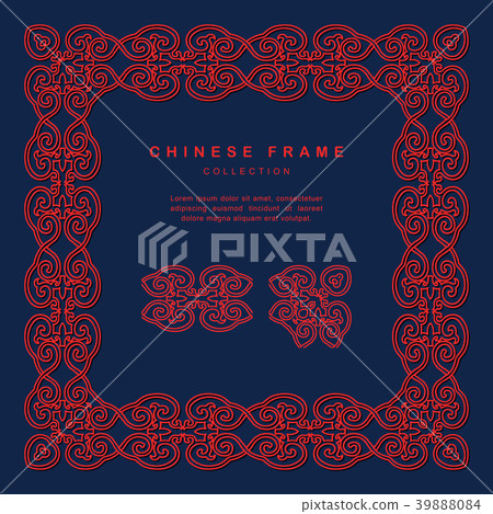 Retro Traditional Chinese Frame Tracery Design Retro Traditional Chinese Frame Tracery Design 39888084