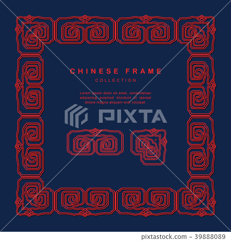 Retro Traditional Chinese Frame Tracery Design Retro Traditional Chinese Frame Tracery Design 39888089