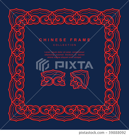 Retro Traditional Chinese Frame Tracery Design Retro Traditional Chinese Frame Tracery Design 39888092