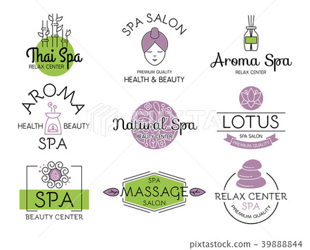 Vector health and beauty care spa badge hand drawn Vector health and beauty care spa badge hand drawn 39888844