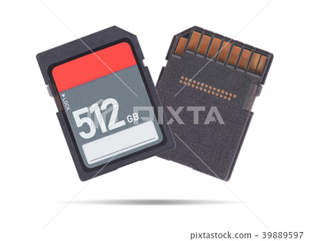 Memory card isolated on white background 39889597