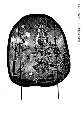 Thai ancient shadow play - Shadow puppet 39890233