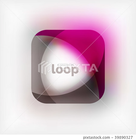 Vector square loop business symbol, geometric icon Vector square loop business symbol, geometric icon 39890327