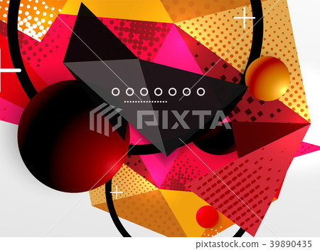 Vector color geometric abstract composition - Stock Illustration ...