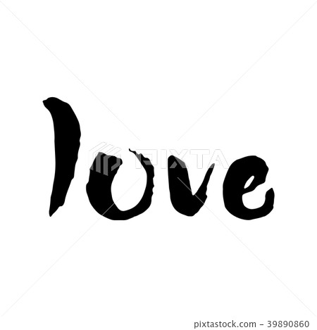 Love. Hand drawn lettering Love. Hand drawn lettering 39890860