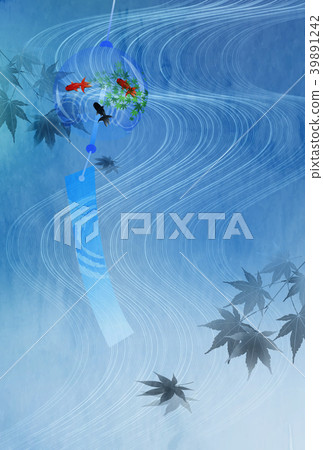 金魚楓葉夏天問候背景 金魚楓葉夏天問候背景 39891242