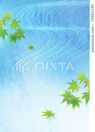 海槭夏天賀卡背景 39891246