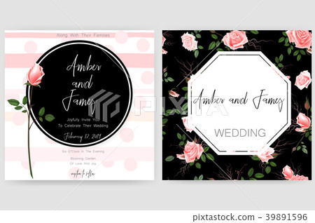 Save the date card, wedding invitation, greeting 39891596