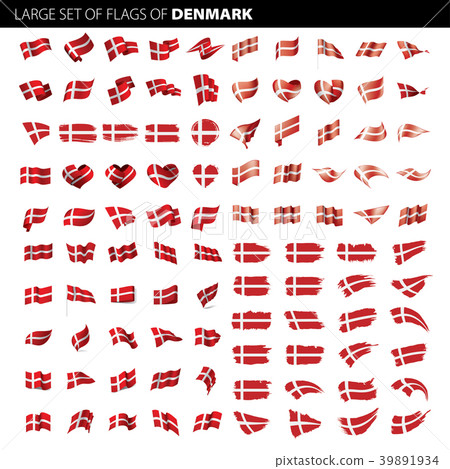 Denmark flag, vector illustration 39891934