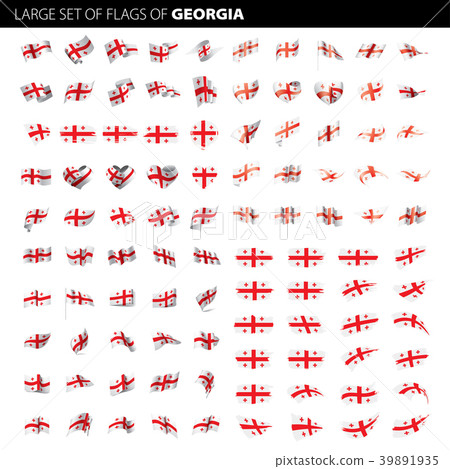 Georgia flag, vector illustration Georgia flag, vector illustration 39891935