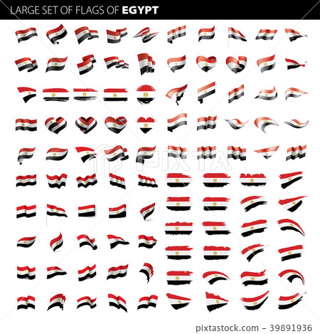 Egypt flag, vector illustration 39891936