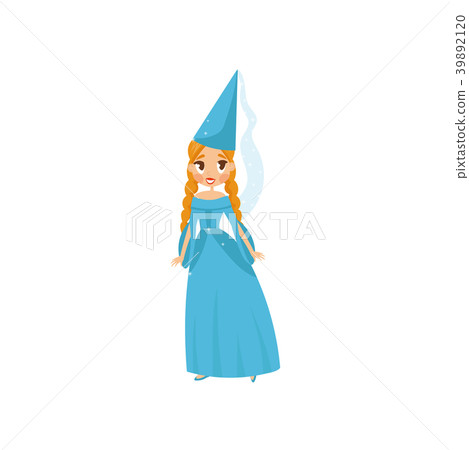 Beautiful little princess in a blue dress and Beautiful little princess in a blue dress and 39892120