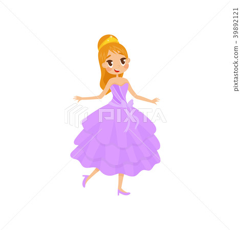 Beautiful little princess in a lilac dress and Beautiful little princess in a lilac dress and 39892121