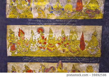 Paintings on ceiling wall, Brihadishvara Temple Paintings on ceiling wall, Brihadishvara Temple 39892586