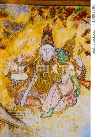 Paintings on inner wall, Brihadishvara Temple Paintings on inner wall, Brihadishvara Temple 39892590