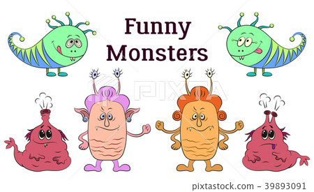 Cartoon Monsters Set 39893091