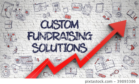 Custom Fundraising Solutions Drawn on Brick Wall Custom Fundraising Solutions Drawn on Brick Wall 39893386