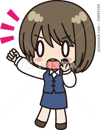 Female office worker _ armed _ support 39894168